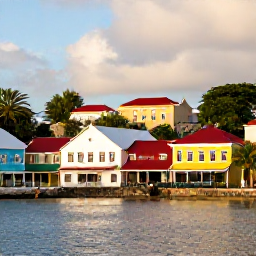 Caribbean Holidays, Cheap Martinique Holidays, Colourful waterfront and historic streets in Fort-de-France, Martinique, photographed in warm daylight
