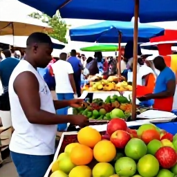 Caribbean Holidays, Cheap May Holidays, A colourful street market in Fort-de-France, Martinique, filled with tropical fruit, spices and friendly local traders