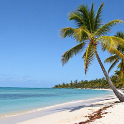 Caribbean Holidays, Cheap May Holidays, Bright tropical beach in Trinidad and Tobago in May, calm turquoise sea, palm trees and a relaxed holiday atmosphere