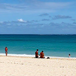 Caribbean Holidays, Cheap May Holidays, Pristine Puerto Rico beach with golden sand, calm blue sea and visitors enjoying a relaxed May holiday