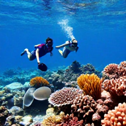 Caribbean Holidays, Cheap May Holidays, Travellers snorkelling above a colourful coral reef in clear Caribbean water near Turks and Caicos