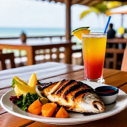 Caribbean Holidays, Cheap Montserrat Holidays, A local Montserrat restaurant serving fresh Caribbean food, grilled fish and tropical drinks in a casual open-air setting