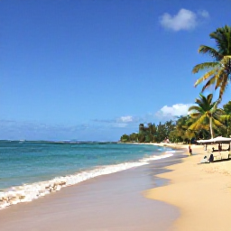 Caribbean Holidays, Cheap November Grenada, A sunny Grand Anse Beach scene in Grenada in November, with calm turquoise water, golden sand, palm trees and a few relaxed holidaymakers