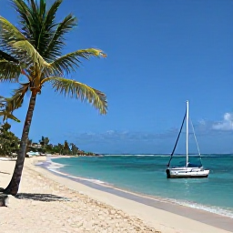 Caribbean Holidays, Cheap November Holidays, A sunny November beach on Saint Kitts with calm turquoise water, palm trees and a relaxed Caribbean atmosphere