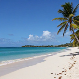 Caribbean Holidays, Cheap November Holidays, Bright tropical beach in the British Virgin Islands in November, calm turquoise sea, white sand, palm trees and a relaxed holiday atmosphere