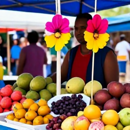 Caribbean Holidays, Cheap November Holidays, Colourful Pointe-&agrave;-Pitre market in Guadeloupe, with tropical fruit, spices, flowers and friendly local stalls