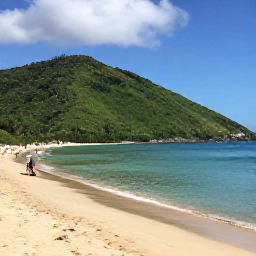 Caribbean Holidays, Cheap November Holidays, Golden Caribbean beach near Puerto Plata with calm water, green hills and visitors enjoying a sunny November day
