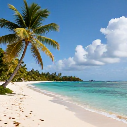 Caribbean Holidays, Cheap November Holidays, Quiet white-sand beach in Antigua with turquoise water, palm trees and soft November sunshine