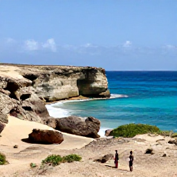 Caribbean Holidays, Cheap October Aruba, Travellers exploring Aruba&rsquo;s rugged north coast, with natural rock formations, desert scenery and a bright blue Caribbean sea