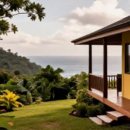 Caribbean Holidays, Cheap October Dominica, Cosy affordable guesthouse on a tropical hillside in Dominica, surrounded by rainforest and overlooking the Caribbean Sea