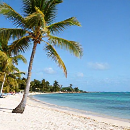 Caribbean Holidays, Cheap October Holidays, A sunny Caribbean beach in Trinidad and Tobago during October, with palm trees, calm turquoise water and a relaxed holiday atmosphere