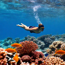 Caribbean Holidays, Cheap October Holidays, Snorkeller exploring a colourful coral reef in clear Turks and Caicos water, bright fish and October sunlight