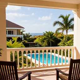 Caribbean Holidays, Cheap October Martinique, A comfortable Martinique holiday apartment with a balcony, tropical garden and inviting pool in warm October sunshine