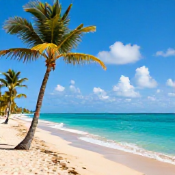Caribbean Holidays, Cheap Puerto Rico April, Sunny Puerto Rico beach with turquoise water, palm trees and a relaxed April holiday atmosphere