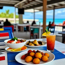 Caribbean Holidays, Cheap Puerto Rico, Friendly Puerto Rican restaurant serving mofongo, grilled seafood and colourful tropical drinks in a relaxed local setting