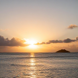 Caribbean Holidays, Cheap Saint Kitts Holidays, Sunset over Saint Kitts coastline with warm evening light, calm Caribbean sea and Nevis visible on the horizon