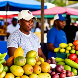 Caribbean Holidays, Cheap Saint Lucia, A colourful Saint Lucian market with fresh tropical fruit, spices and friendly local traders