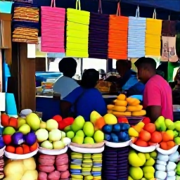 Caribbean Holidays, Cheap Saint Lucia, Castries market in Saint Lucia with colourful fruit stalls, spices, handmade crafts and friendly shoppers