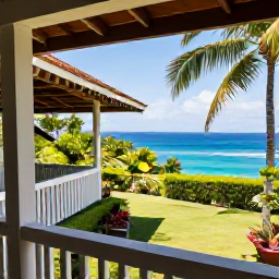 Caribbean Holidays, Cheap Saint Lucia, Comfortable budget guesthouse in Saint Lucia with a veranda, tropical garden and distant sea view