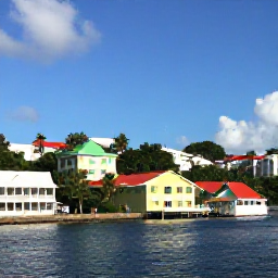 Caribbean Holidays, Cheap Saint Vincent Holidays, A welcoming view of Kingstown harbour and colourful waterfront buildings on Saint Vincent, Caribbean sunlight, authentic travel photography
