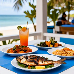 Caribbean Holidays, Cheap September Antigua, Friendly outdoor Caribbean restaurant in Antigua serving fresh grilled fish, local dishes and cool drinks beneath a shaded terrace