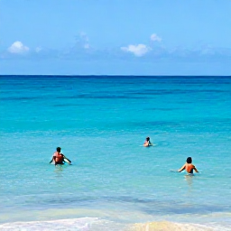 Caribbean Holidays, Cheap September Barbados, Visitors swimming and snorkelling in calm Caribbean water near the Barbados coast