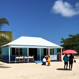 Caribbean Holidays, Cheap September Holidays, Affordable Caribbean holiday scene with a modest guesthouse, local restaurant, beach access and travellers enjoying Saint Kitts in September