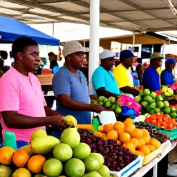 Caribbean Holidays, Cheap September Holidays, Colourful Fort-de-France market in Martinique, showing tropical fruit, spices, flowers and friendly local traders in a lively covered market