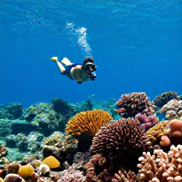 Caribbean Holidays, Cheap September Holidays, Traveller snorkelling over a colourful coral reef near the British Virgin Islands, clear shallow water and tropical fish