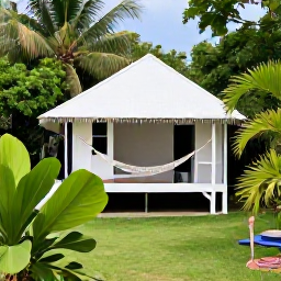 Caribbean Holidays, Cheap Solo Holidays, Budget-friendly Caribbean guesthouse near a tropical beach, with a single room, hammock and lush greenery