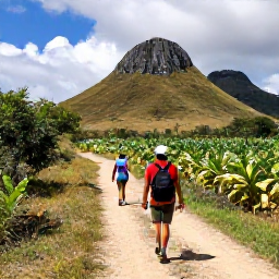 Caribbean Holidays, Cuba Adventure February, Travellers hiking along a shaded trail in the Vi&ntilde;ales Valley, surrounded by limestone hills and tobacco fields