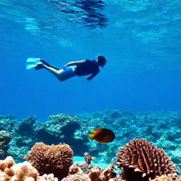 Caribbean Holidays, Cuba Adventure Holidays, A clear Caribbean reef near Cuba with a snorkeller above colourful fish, coral and calm blue water