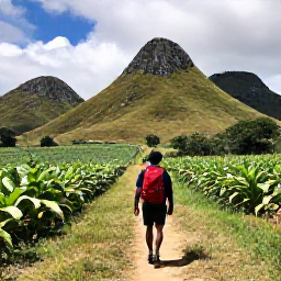 Caribbean Holidays, Cuba Backpacking February, Backpackers hiking through the green Vi&ntilde;ales Valley in Cuba, surrounded by limestone hills and tobacco fields