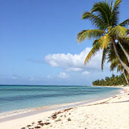 Caribbean Holidays, Cuba Beach Holidays, A peaceful tropical beach on Cayo Coco, Cuba, with calm turquoise water, powdery sand and coconut palms