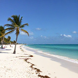 Caribbean Holidays, Cuba Beach Holidays, White sandy beach in Varadero, Cuba, with turquoise Caribbean water, palm trees and a relaxed November holiday atmosphere