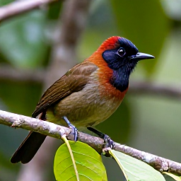 Caribbean Holidays, Cuba Birdwatching December, Close-up view of a Cuban tody perched on a leafy branch in a tropical forest