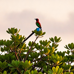 Caribbean Holidays, Cuba Birdwatching July, Colourful Cuban birds perched in lush mangroves at sunrise, warm tropical light, natural wildlife photography