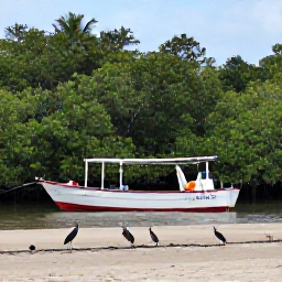 Caribbean Holidays, Cuba Birdwatching October, Birdwatching boat trip through mangrove wetlands in Cuba, with herons and waterbirds along the shore