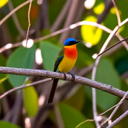 Caribbean Holidays, Cuba Birdwatching September, Colourful Cuban birds in a lush wetland at early morning, with soft September light and tropical vegetation