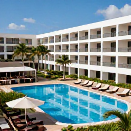 Caribbean Holidays, Cuba December Holidays, Modern all-inclusive resort in Varadero, Cuba, with swimming pool, tropical gardens, sun loungers and buffet restaurant
