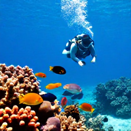 Caribbean Holidays, Cuba Diving March, A diver exploring a vibrant Cuban coral reef with angelfish, parrotfish, sponges and clear blue water