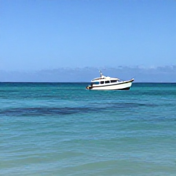 Caribbean Holidays, Cuba Diving March, A small dive boat travelling across calm clear water towards the Cuban coastline on a sunny March day