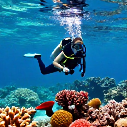 Caribbean Holidays, Cuba Diving May, Scuba divers exploring a colourful coral reef in clear turquoise water off Cuba in May
