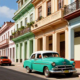 Caribbean Holidays, Cuba Family Holidays, Family exploring colourful colonial streets and classic vintage cars in Havana, Cuba, in warm December sunshine