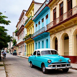 Caribbean Holidays, Cuba Family Holidays, Family exploring the colourful historic streets of Havana, with classic American cars and colonial buildings