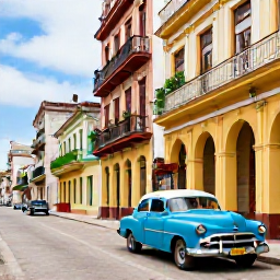 Caribbean Holidays, Cuba Family Holidays, Family exploring the colourful streets of Old Havana, with classic American cars, colonial buildings and lively local life