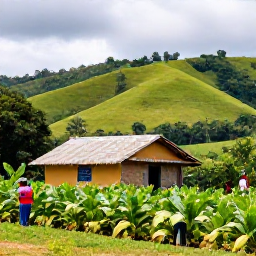Caribbean Holidays, Cuba February Tours, Tropical Cuban countryside with lush green hills, tobacco fields and travellers visiting a traditional farm near Vi&ntilde;ales