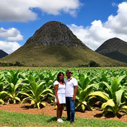 Caribbean Holidays, Cuba Honeymoons March, Couple visiting the lush Vi&ntilde;ales Valley in Cuba, surrounded by green tobacco fields, limestone hills and rural scenery under a blue sky