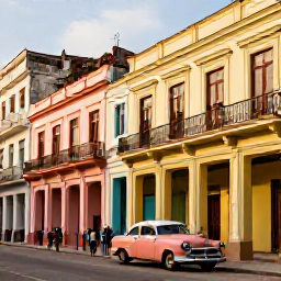Caribbean Holidays, Cuba in April, Visitors walking through the historic streets of Old Havana, admiring colourful fa&ccedil;ades, balconies and vintage American cars in warm afternoon light