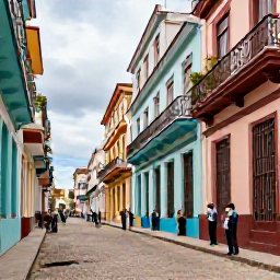 Caribbean Holidays, Cuba in December, Travellers exploring cobbled streets in Old Havana, with restored buildings, balconies and musicians performing nearby